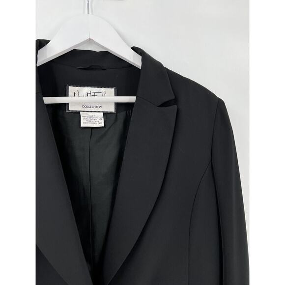Mary McFadden Vintage Blazer Womens 12 Black Button Silver Clasp Closure Jacket - Picture 8 of 16